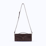 DAPHNE CLUTCH - DARK SUEDE BROWN (PRE - ORDER)