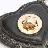 MONOGRAM HEART CHARM - BLACK