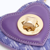 MONOGRAM HEART CHARM - PURPLE