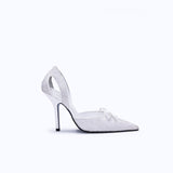 LILITH HEELS - WHITE LACE