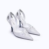LILITH HEELS - WHITE LACE