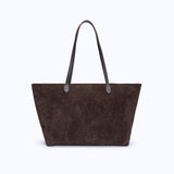 MIRI TOTE - DARK SUEDE BROWN