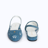 DELINA FLATS - DENIM 