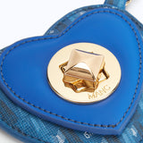 MONOGRAM HEART CHARM - BLUE