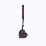 MONOGRAM HEART CHARM - BURGUNDY
