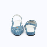 DELINA FLATS - DENIM 
