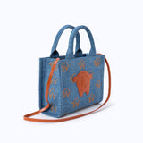 ELBA - DENIM  ORANGE EMBROIDERY