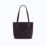 BELLA MINI TOTE - DARK SUEDE BROWN