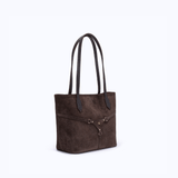 BELLA MINI TOTE - DARK SUEDE BROWN