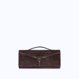 DAPHNE CLUTCH - DARK SUEDE BROWN