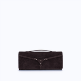 DAPHNE CLUTCH - DARK SUEDE BROWN