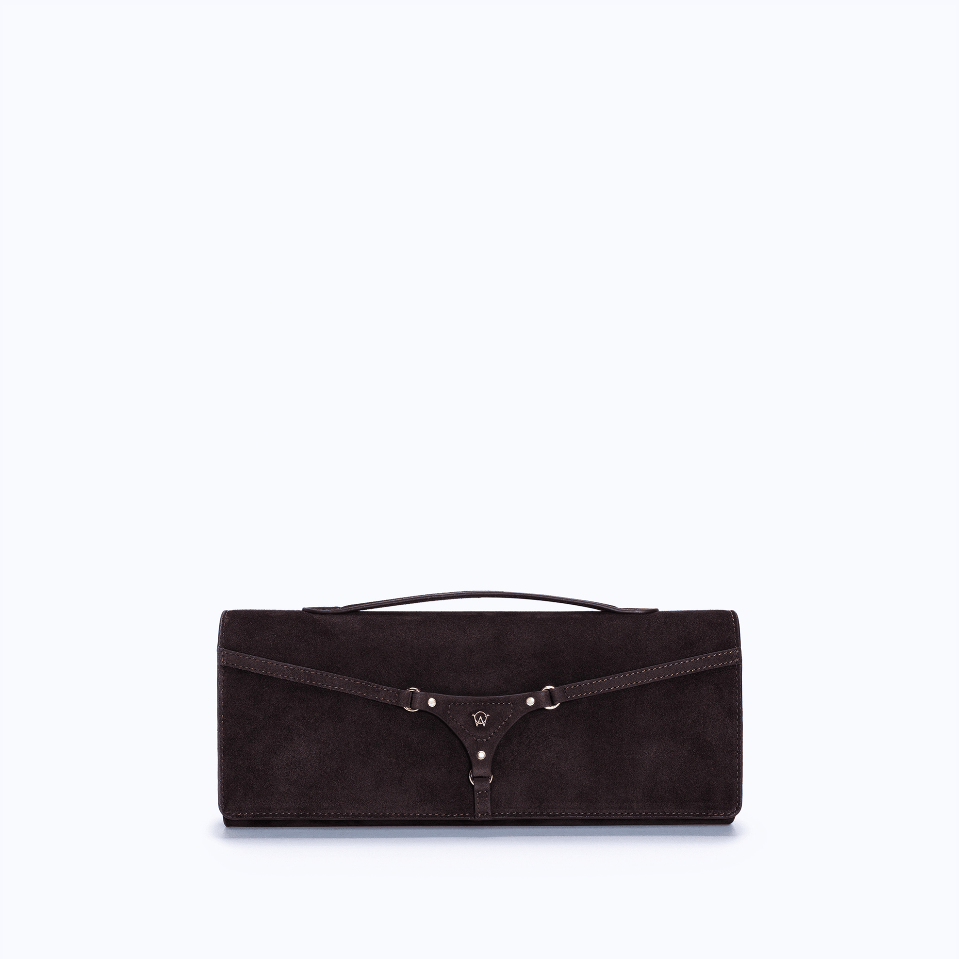 レディースSHOP~MANEMANE~ daphne-clutch-dark-suede-brown