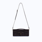DAPHNE CLUTCH - DARK SUEDE BROWN