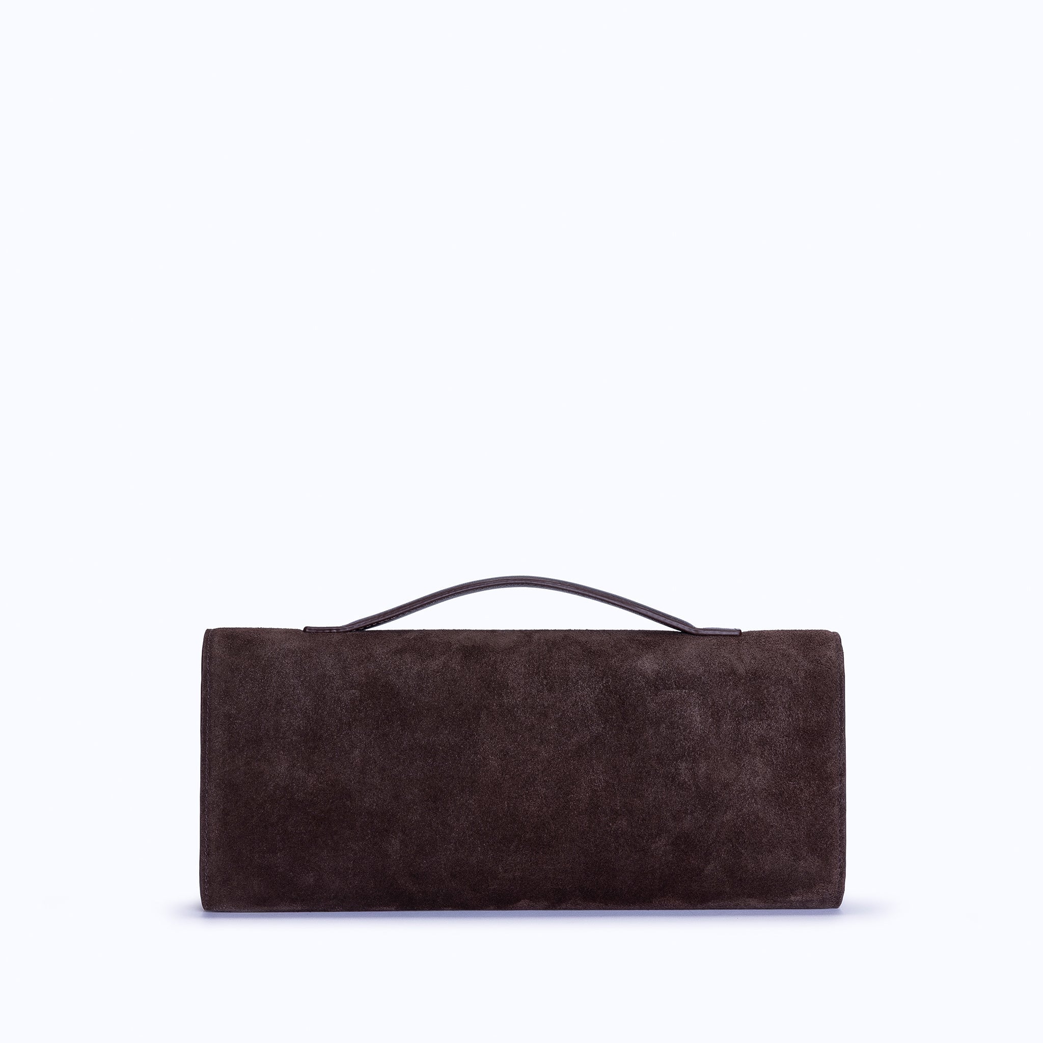 DAPHNE CLUTCH - DARK SUEDE BROWN