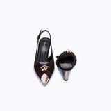 FELICITY KITTEN - DARK SUEDE BROWN
