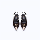 FELICITY KITTEN - DARK SUEDE BROWN