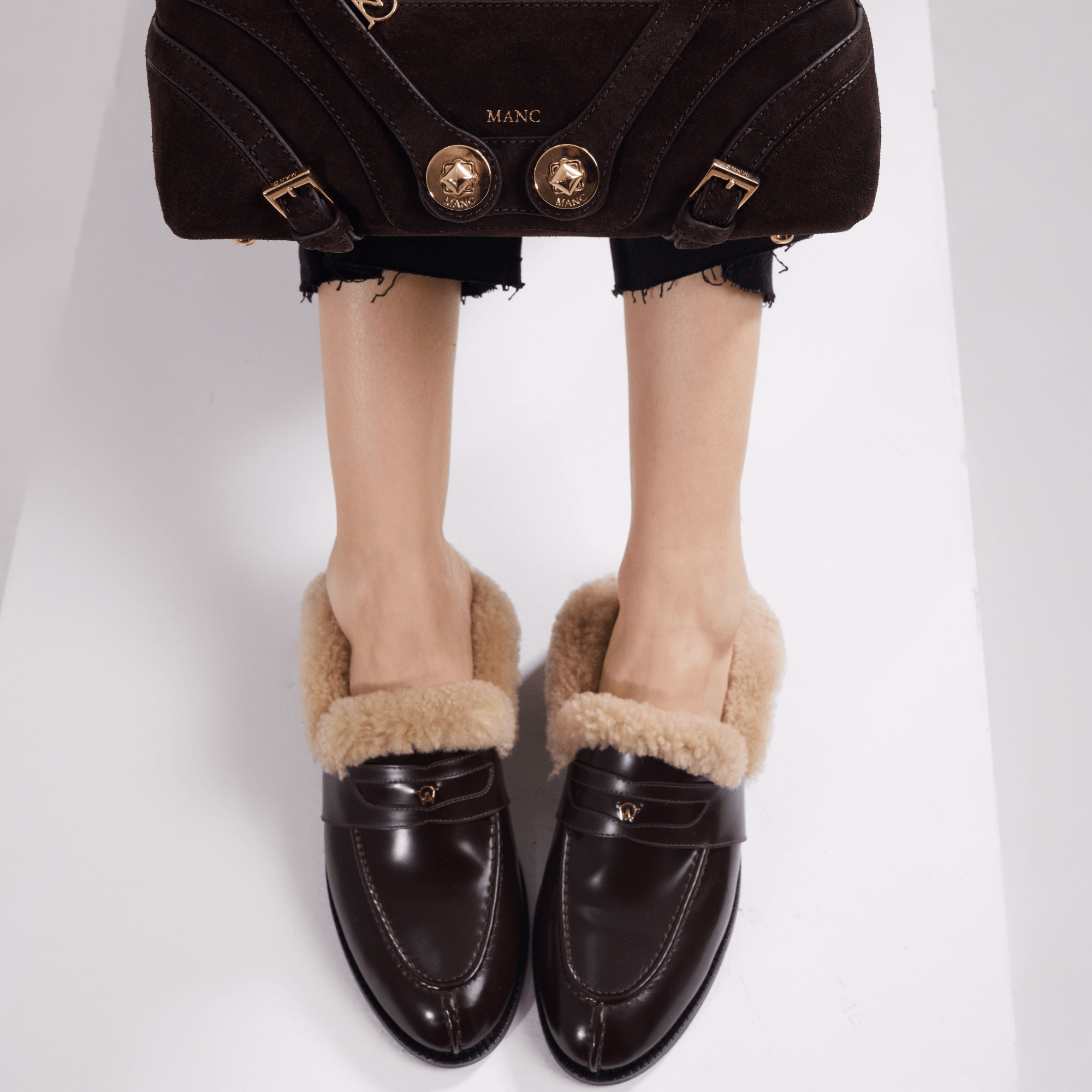 GRACE SLIPPERS - TEDDY BROWN