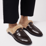 GRACE SLIPPERS - TEDDY BROWN