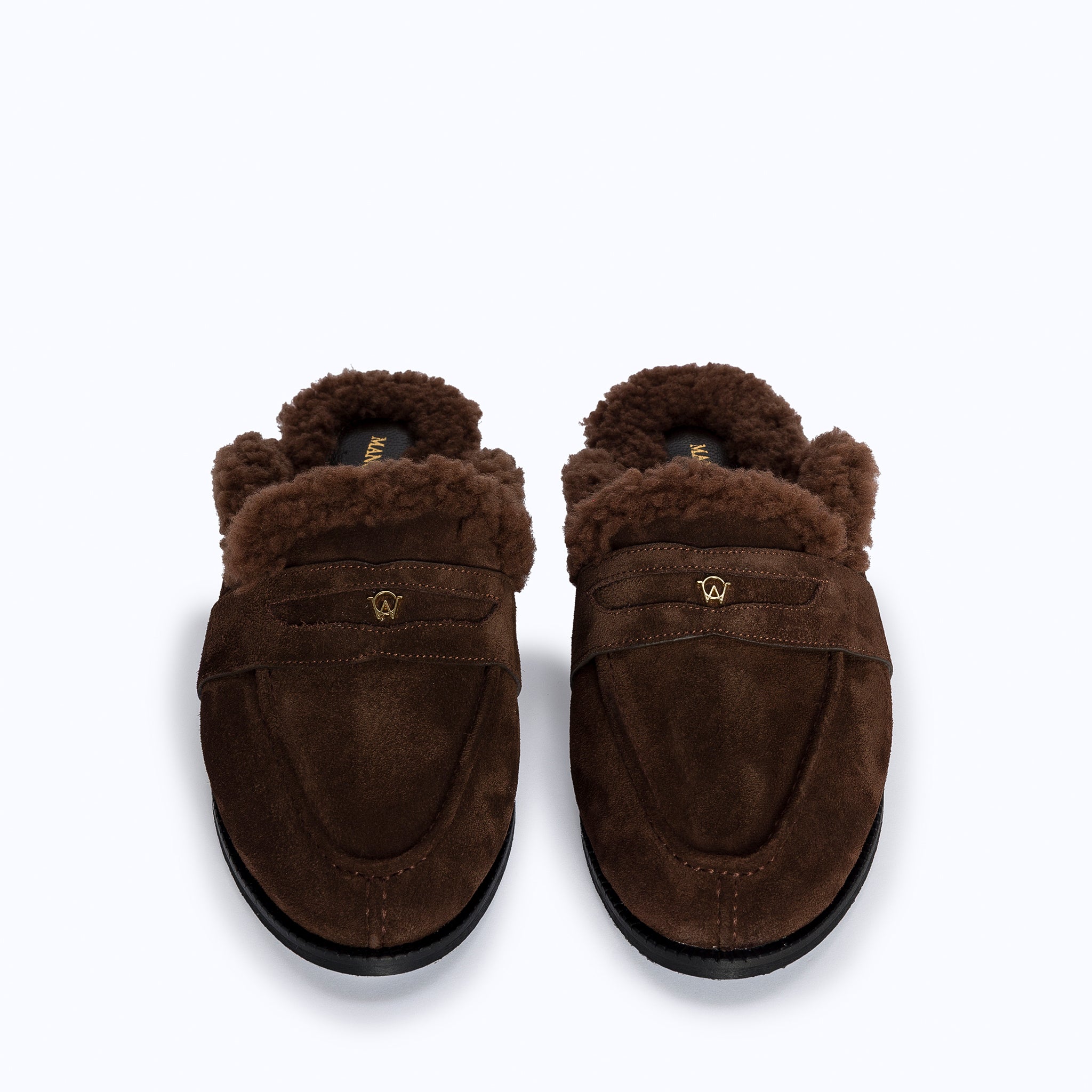 GRACE SLIPPERS - TEDDY DARK SUEDE BROWN