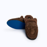 GRACE SLIPPERS - TEDDY DARK SUEDE BROWN