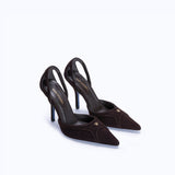 LILITH HEELS - DARK SUEDE BROWN