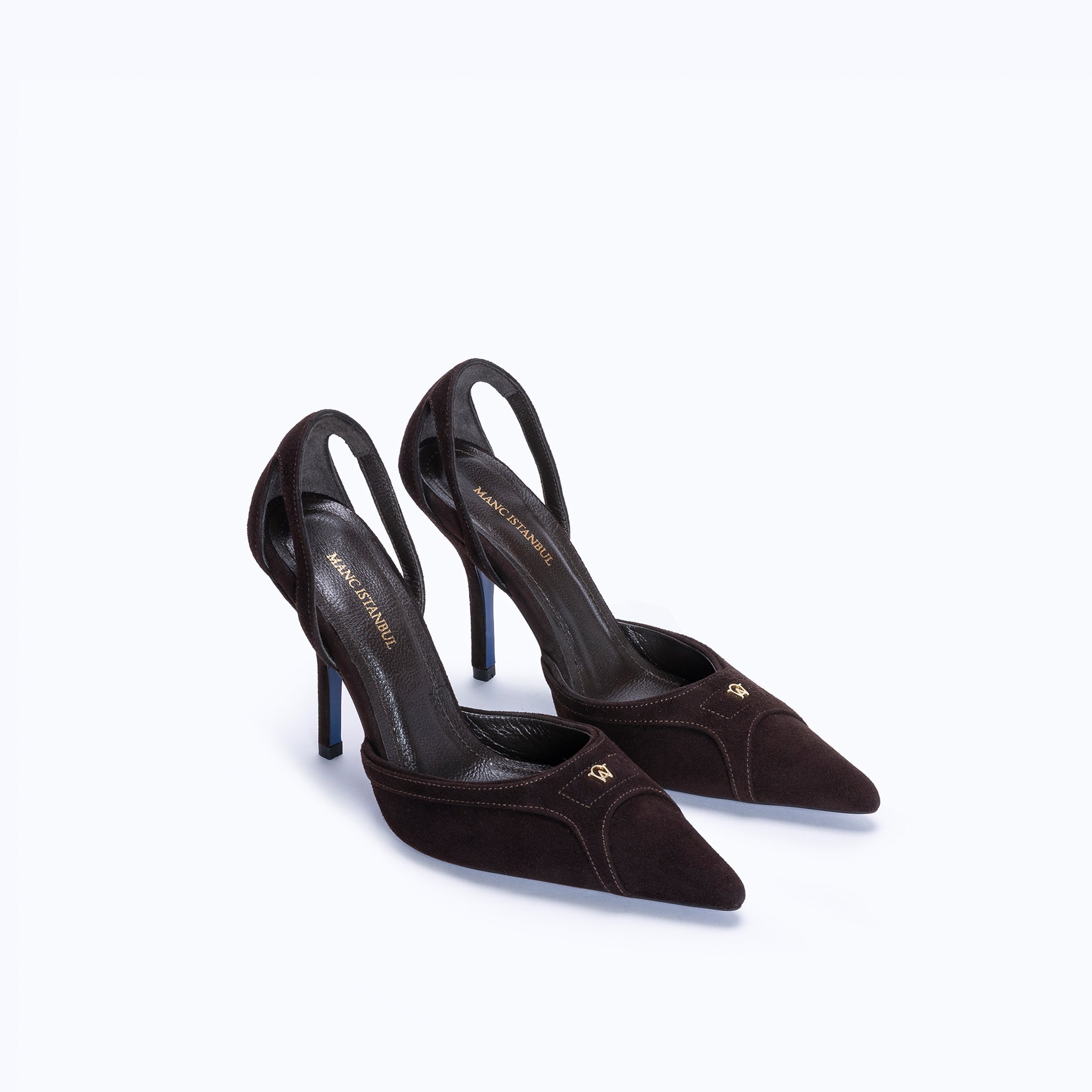 LILITH HEELS - DARK SUEDE BROWN
