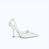 LILITH HEELS - WHITE LACE