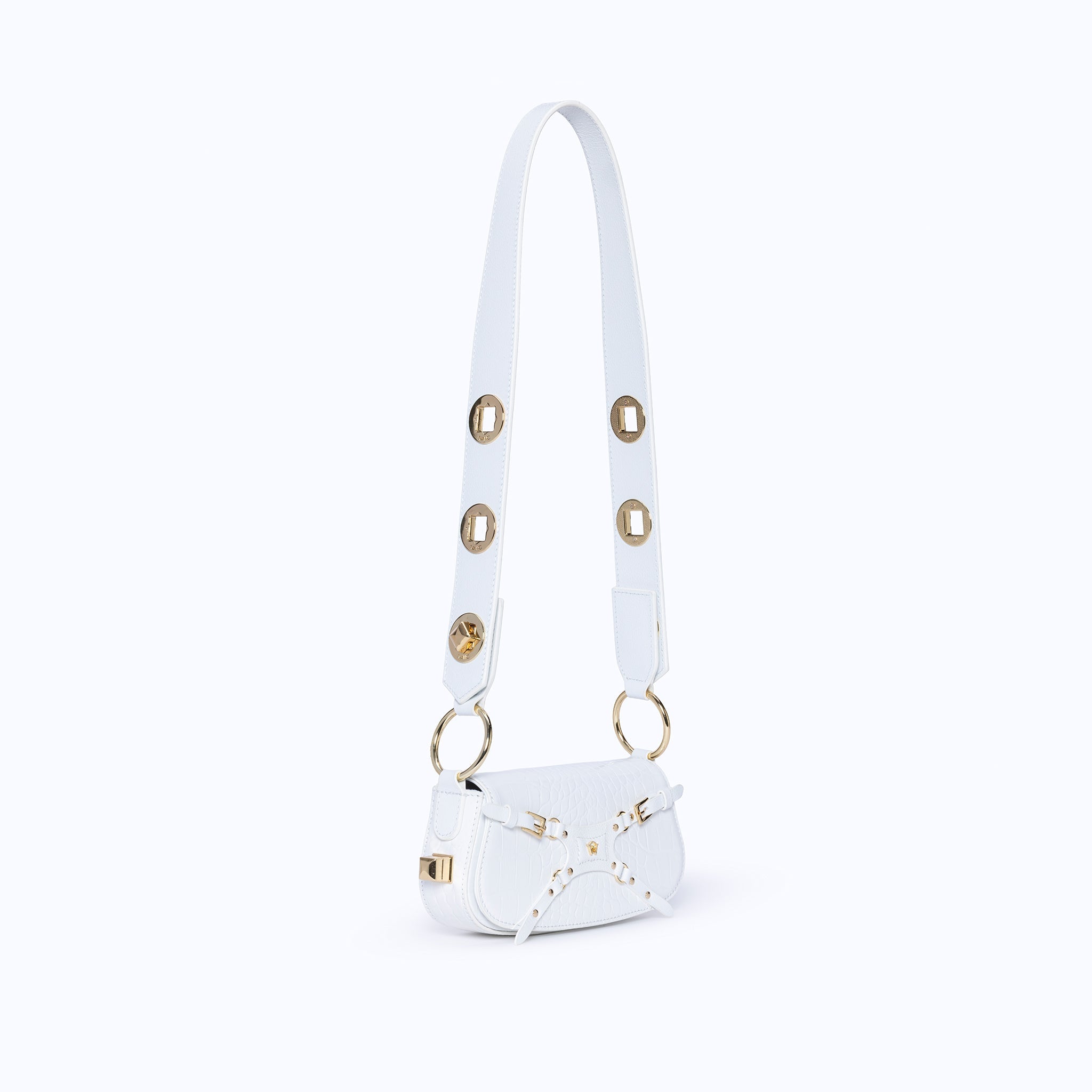 LILITH MINI - WHITE CROC (GOLD)