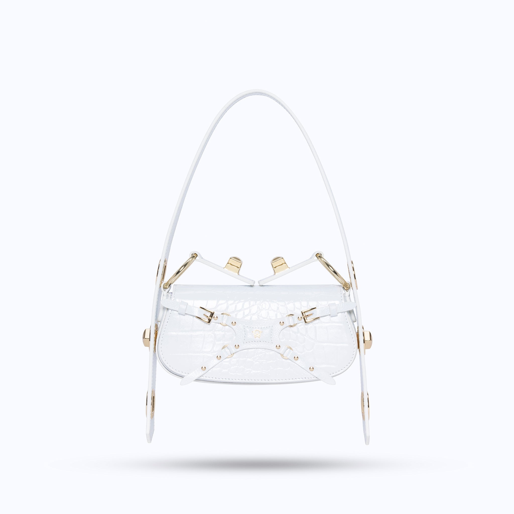 LILITH MINI - WHITE CROC (GOLD)