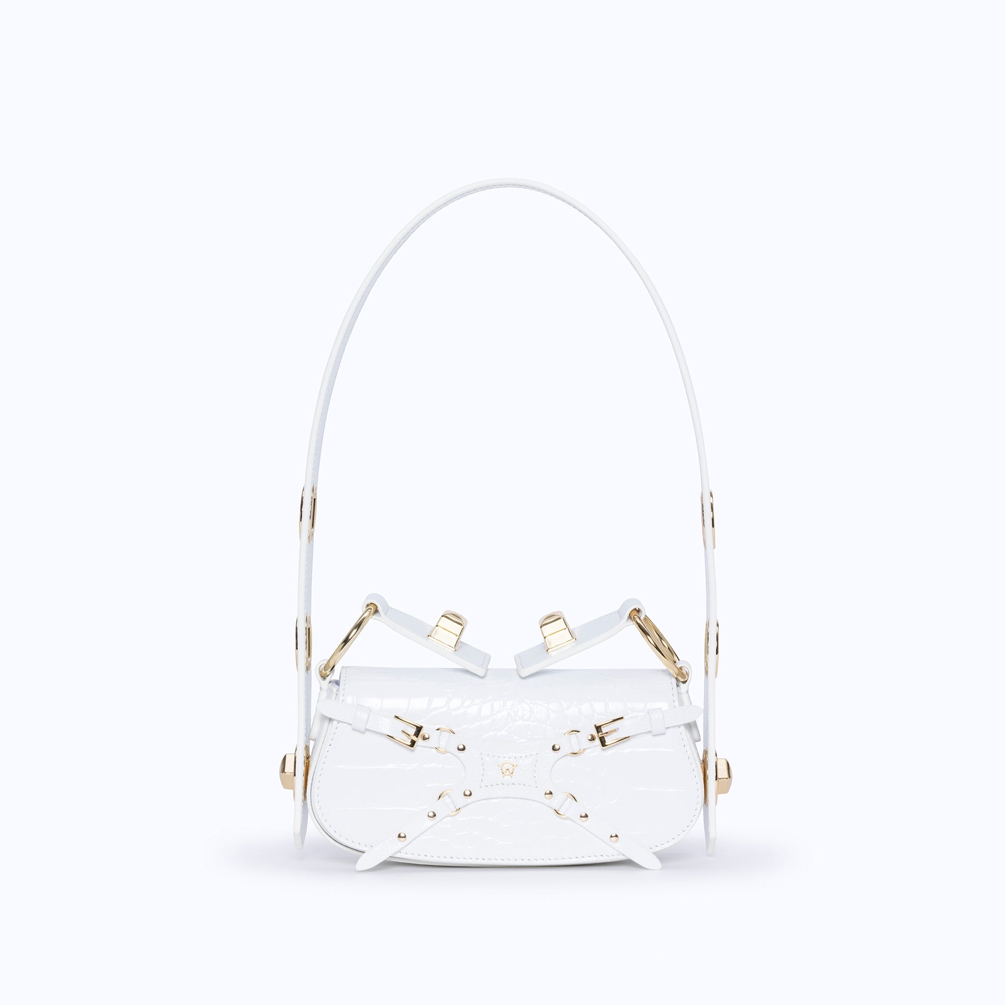 LILITH MINI - WHITE CROC (GOLD)