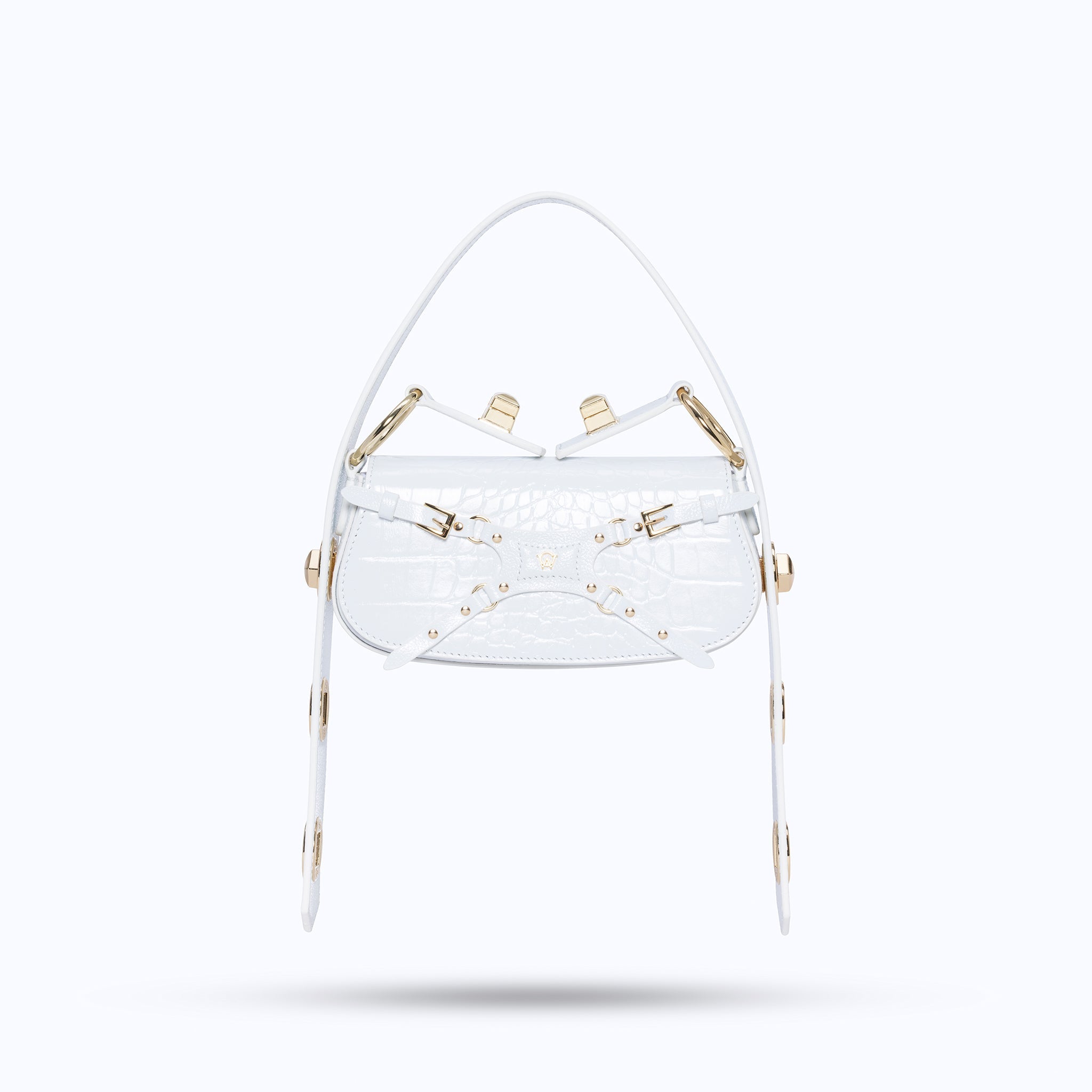 LILITH MINI - WHITE CROC (GOLD)