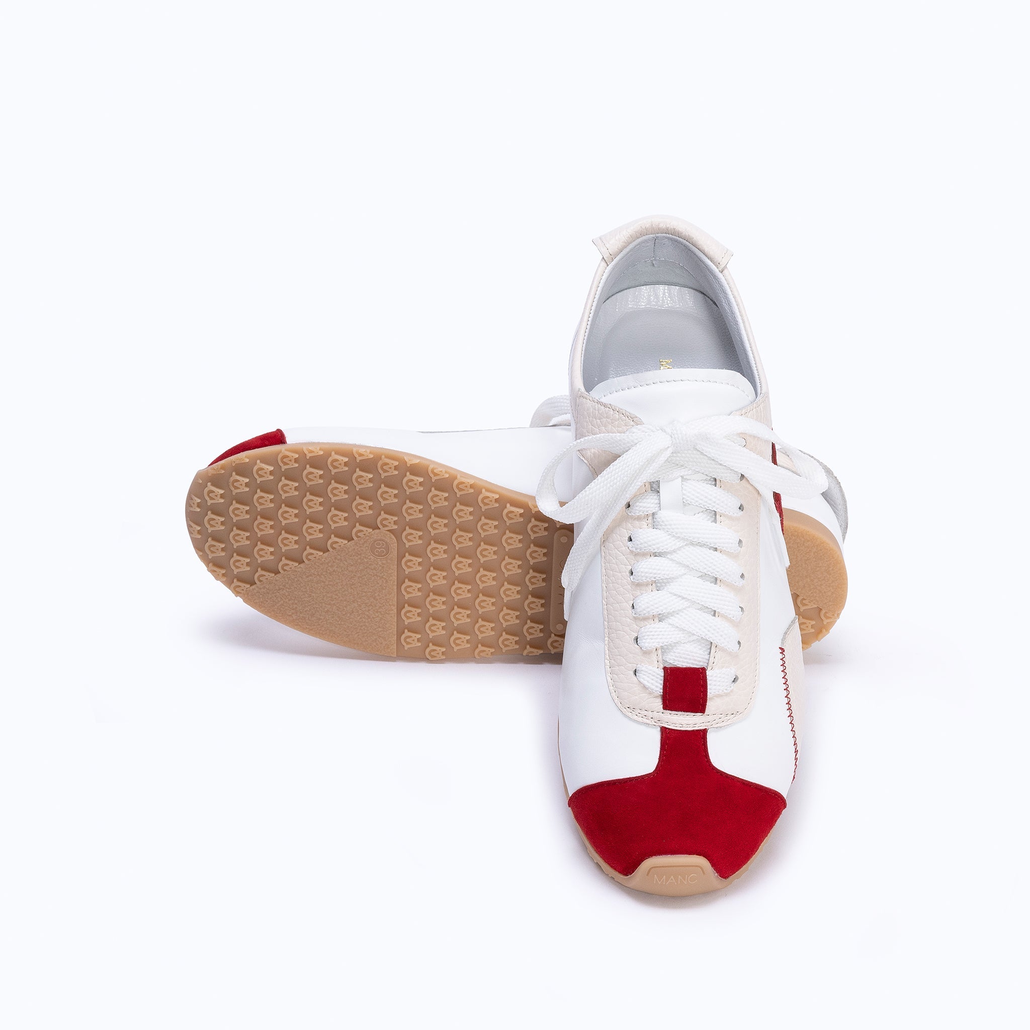 MANC SNEAKERS - WHITE RED (PRE - ORDER)