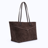 MIRI TOTE - DARK SUEDE BROWN