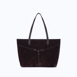 MIRI TOTE - DARK SUEDE BROWN