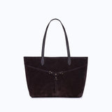 MIRI TOTE - DARK SUEDE BROWN