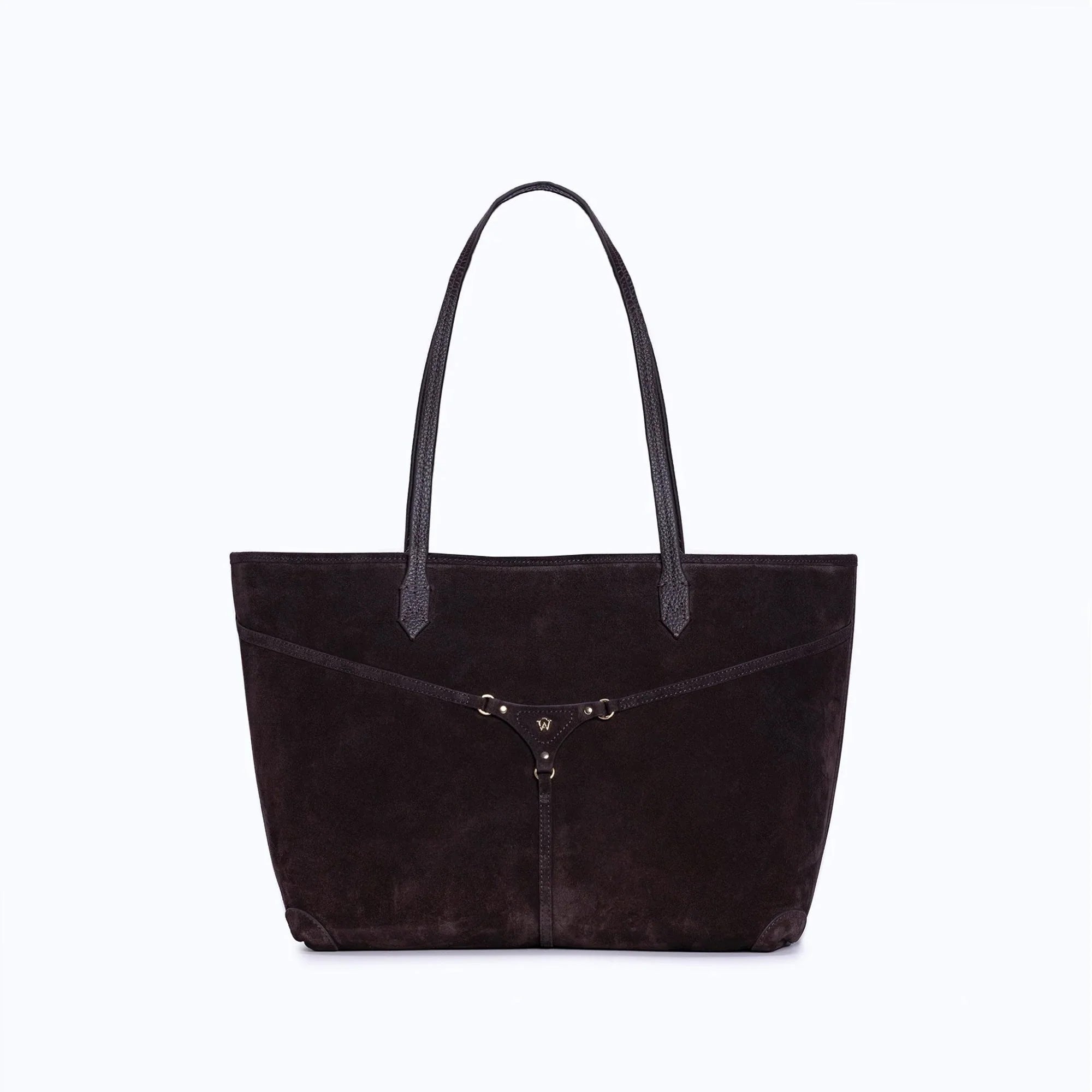 MIRI TOTE - DARK SUEDE BROWN
