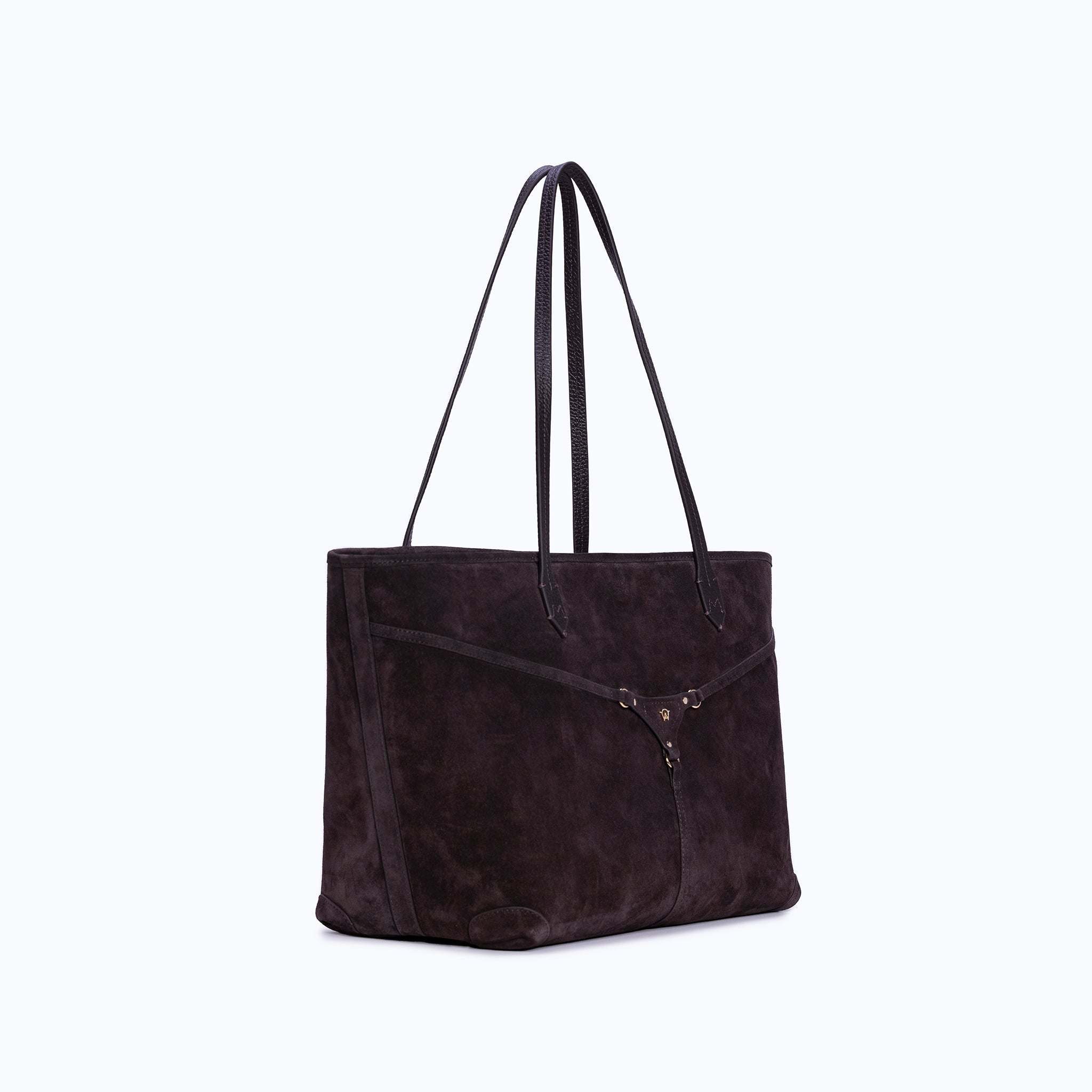 MIRI TOTE - DARK SUEDE BROWN