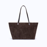 MIRI TOTE - DARK SUEDE BROWN