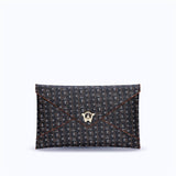 MONOGRAM CLUTCH - BROWN BLACK