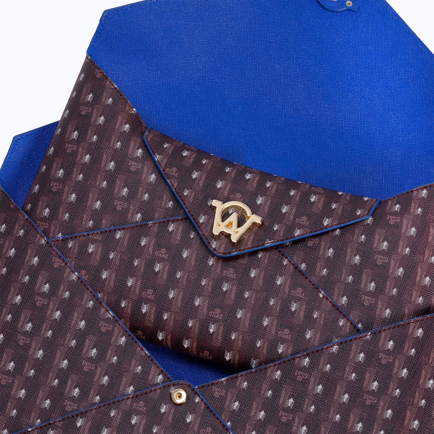 MONOGRAM CLUTCH - BURGUNDY