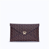 MONOGRAM CLUTCH - BURGUNDY