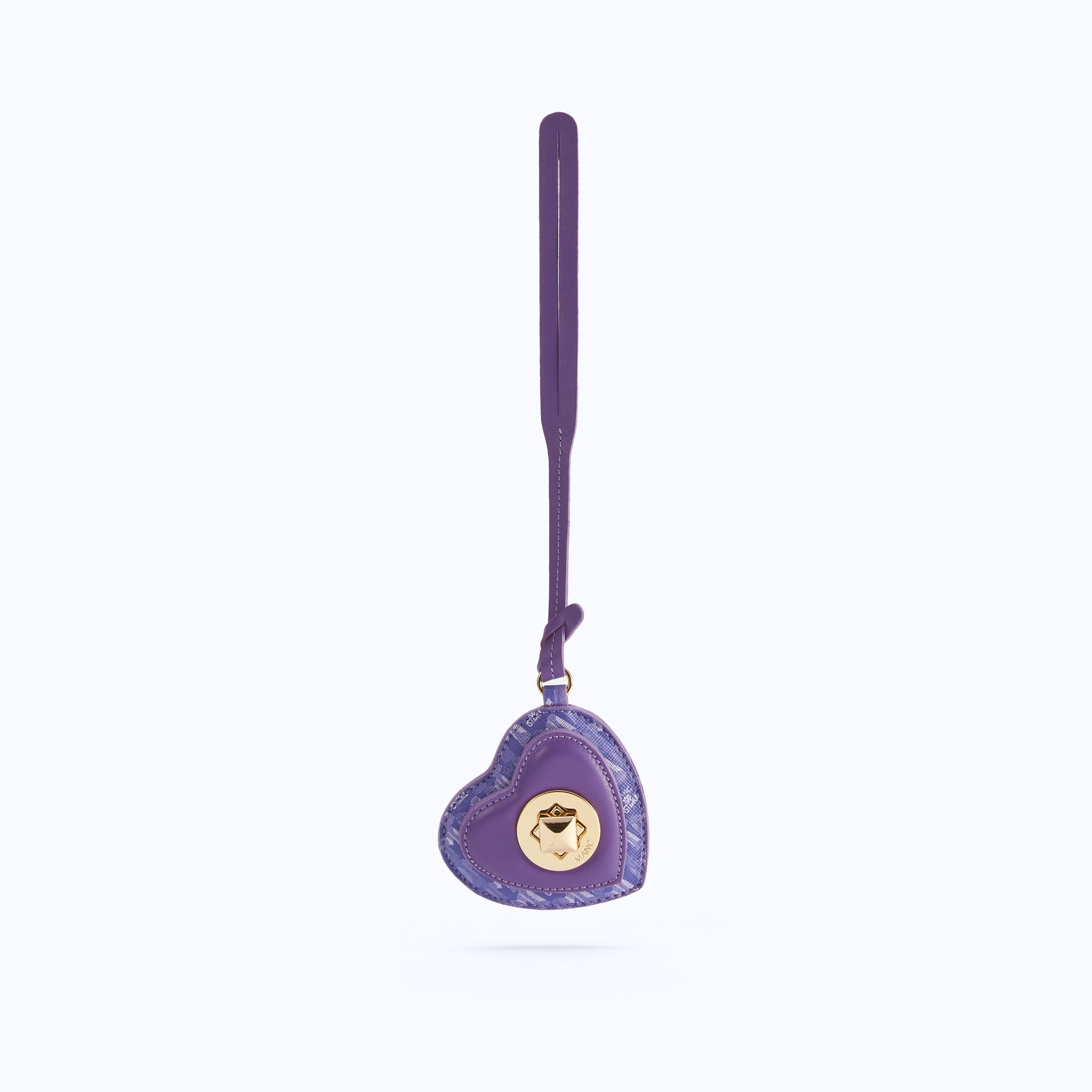 MONOGRAM HEART CHARM - PURPLE