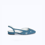 DELINA FLATS - DENIM 