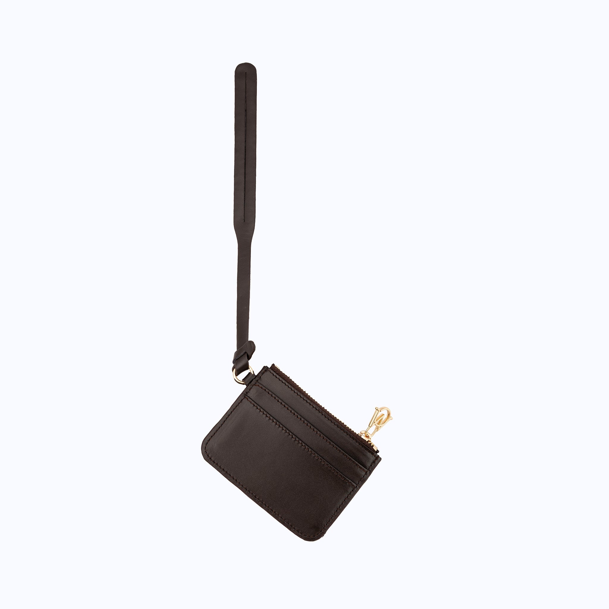 SOLID CARD HOLDER - DARK BROWN