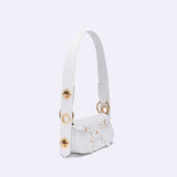 LILITH MINI- WHITE CROC (GOLD)