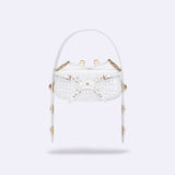 LILITH MINI- WHITE CROC (GOLD)