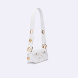 LILITH MINI- WHITE CROC (GOLD)