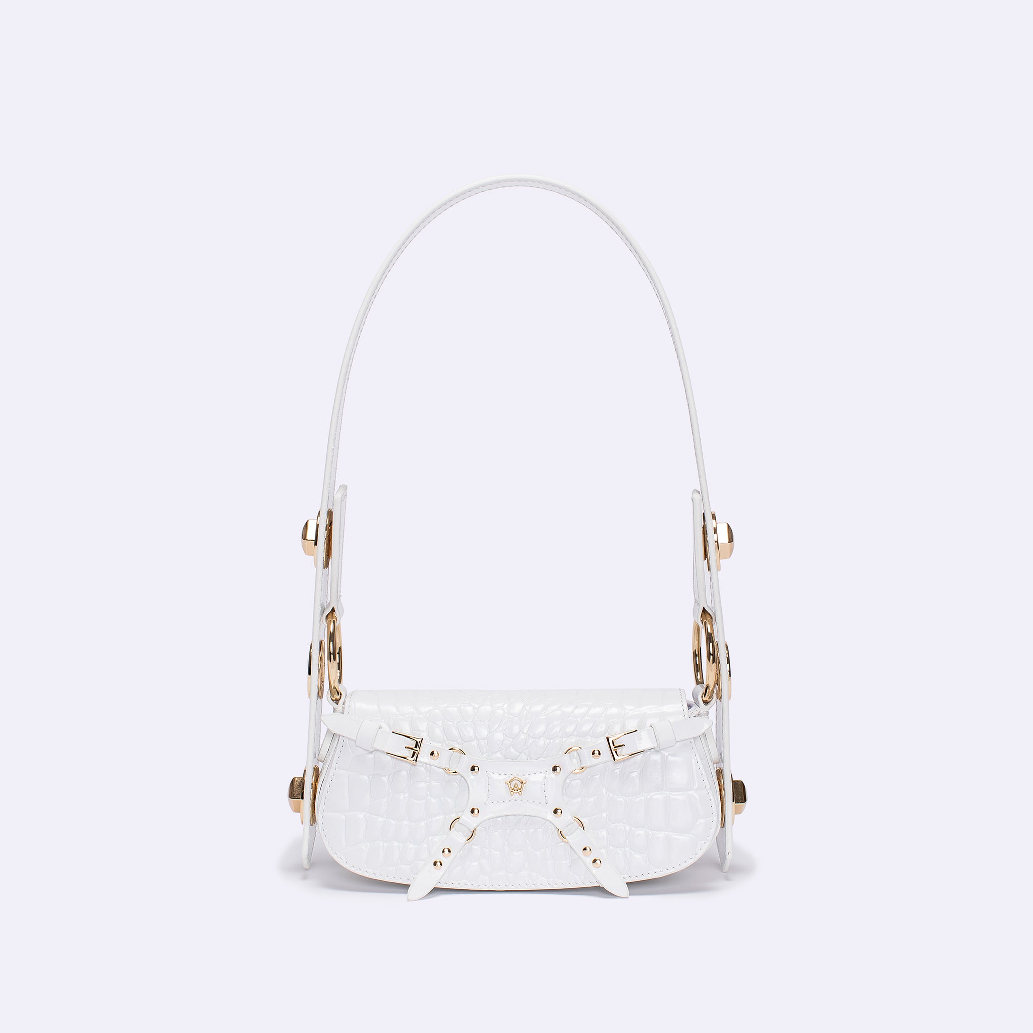 LILITH MINI WHITE CROC GOLD mancofficial