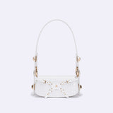 LILITH MINI- WHITE CROC (GOLD)